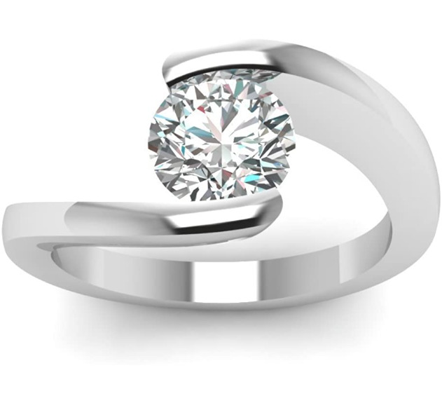 Solitaire Ring 3D print model_5