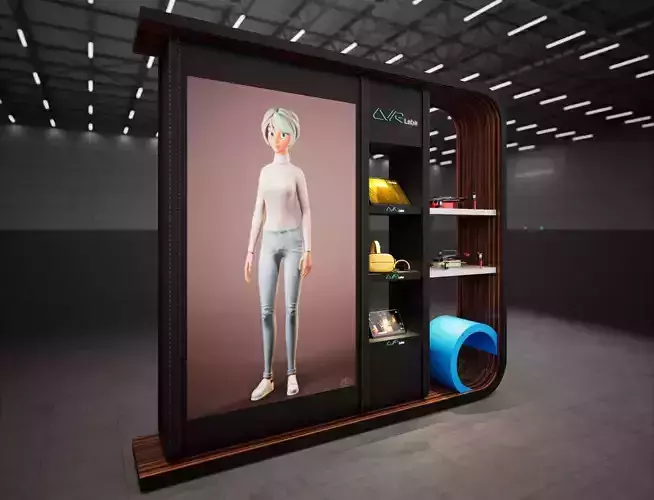 kiosk design Low-poly 3D model