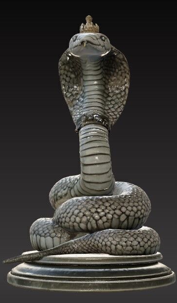 Victorian Style King Cobra Sculpture 3D Model STL FBX OBJ GLB 3D print model_10