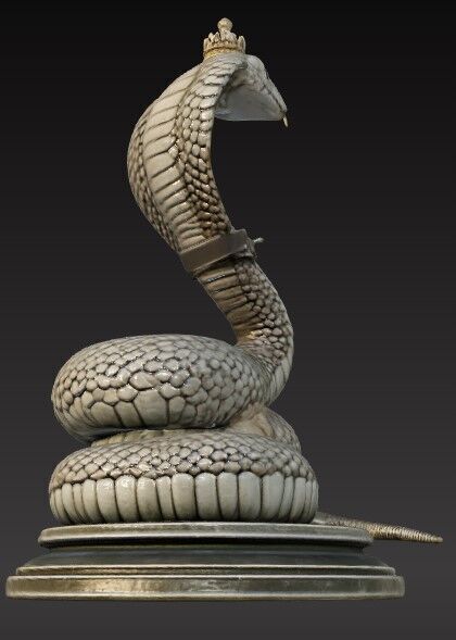 Victorian Style King Cobra Sculpture 3D Model STL FBX OBJ GLB 3D print model_13