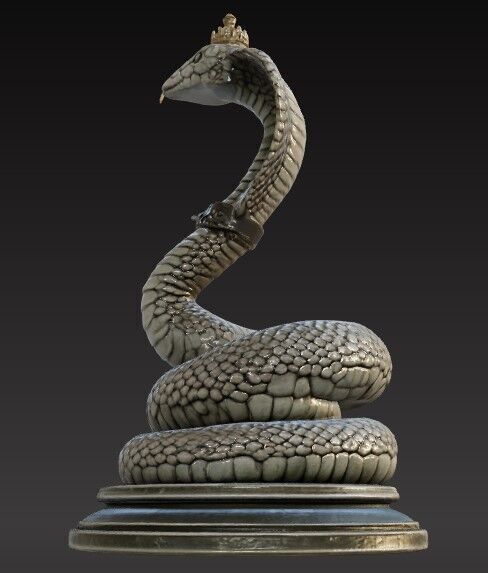 Victorian Style King Cobra Sculpture 3D Model STL FBX OBJ GLB 3D print model_7