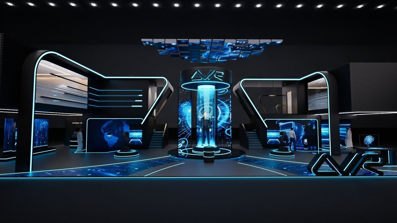 Booth design 1 Low-poly 3D model_4