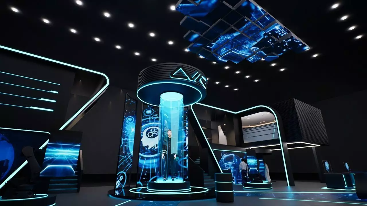 Booth design 1 Low-poly 3D model_0