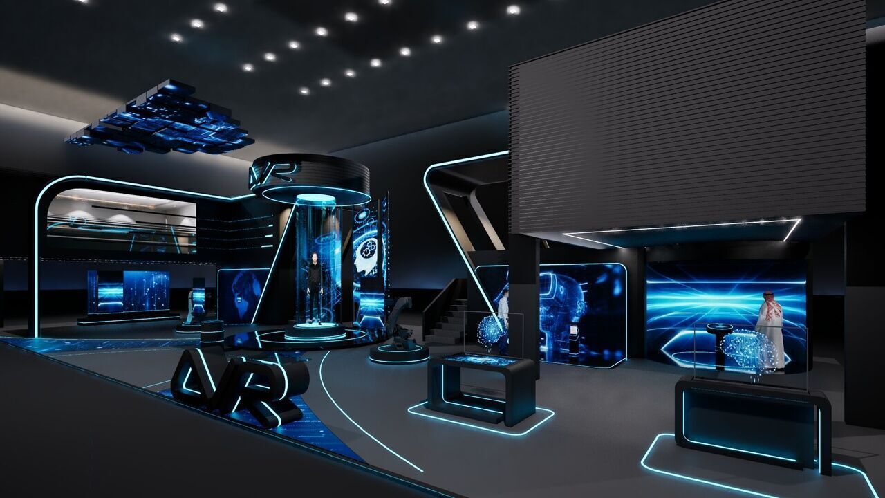 Booth design 1 Low-poly 3D model_2