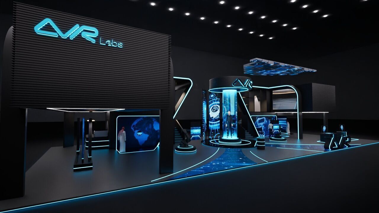 Booth design 1 Low-poly 3D model_3