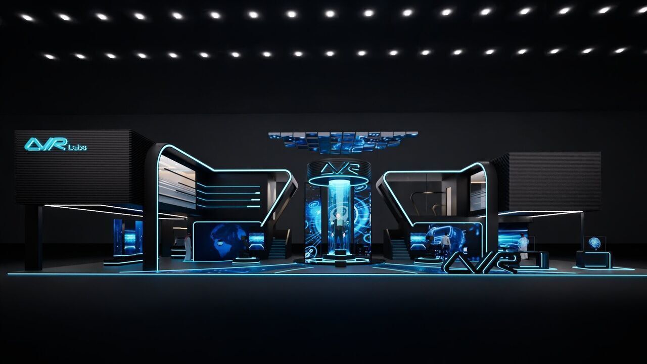 Booth design 1 Low-poly 3D model_5