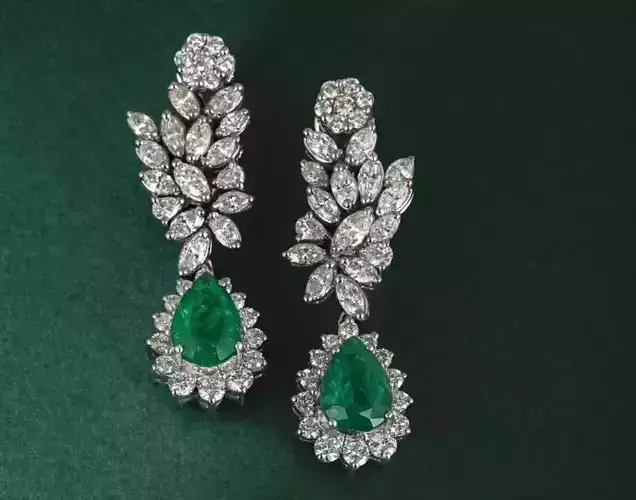 Luxury Emerald Drop Earrings