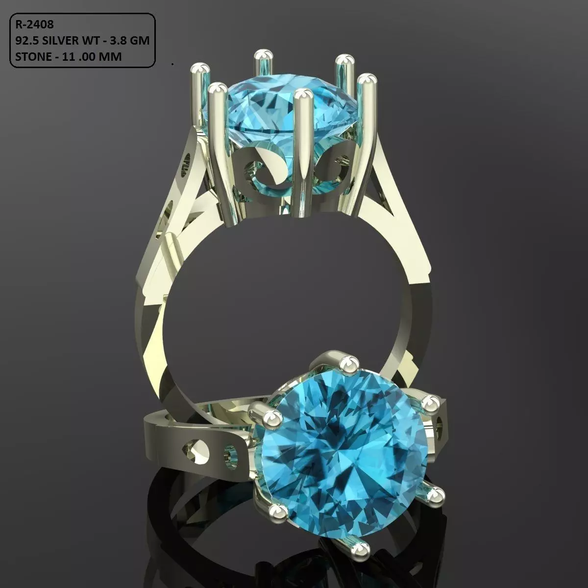 Solitaire Ring 3D print model