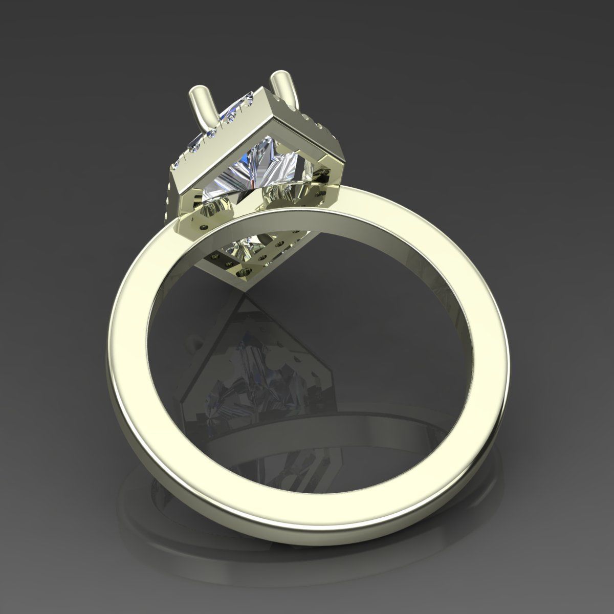 Solitaire Ring 3D print model_1