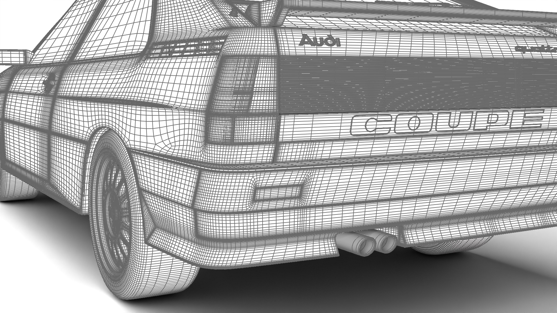 Audi Quattro UR 20v 1980 3d model 3D model_42