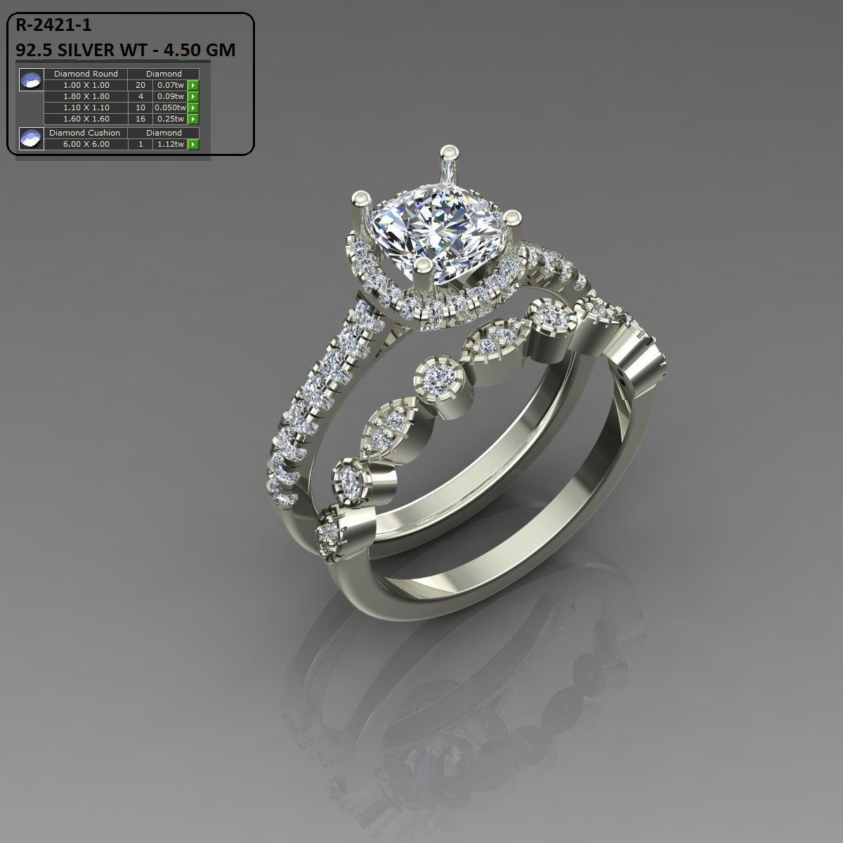Solitaire Ring 3D print model_1