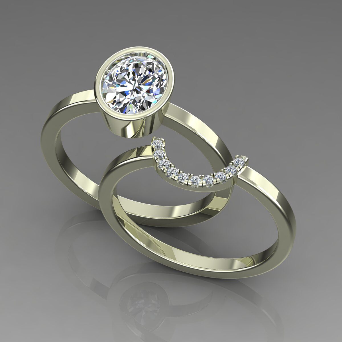 Solitaire Ring 3D print model_1
