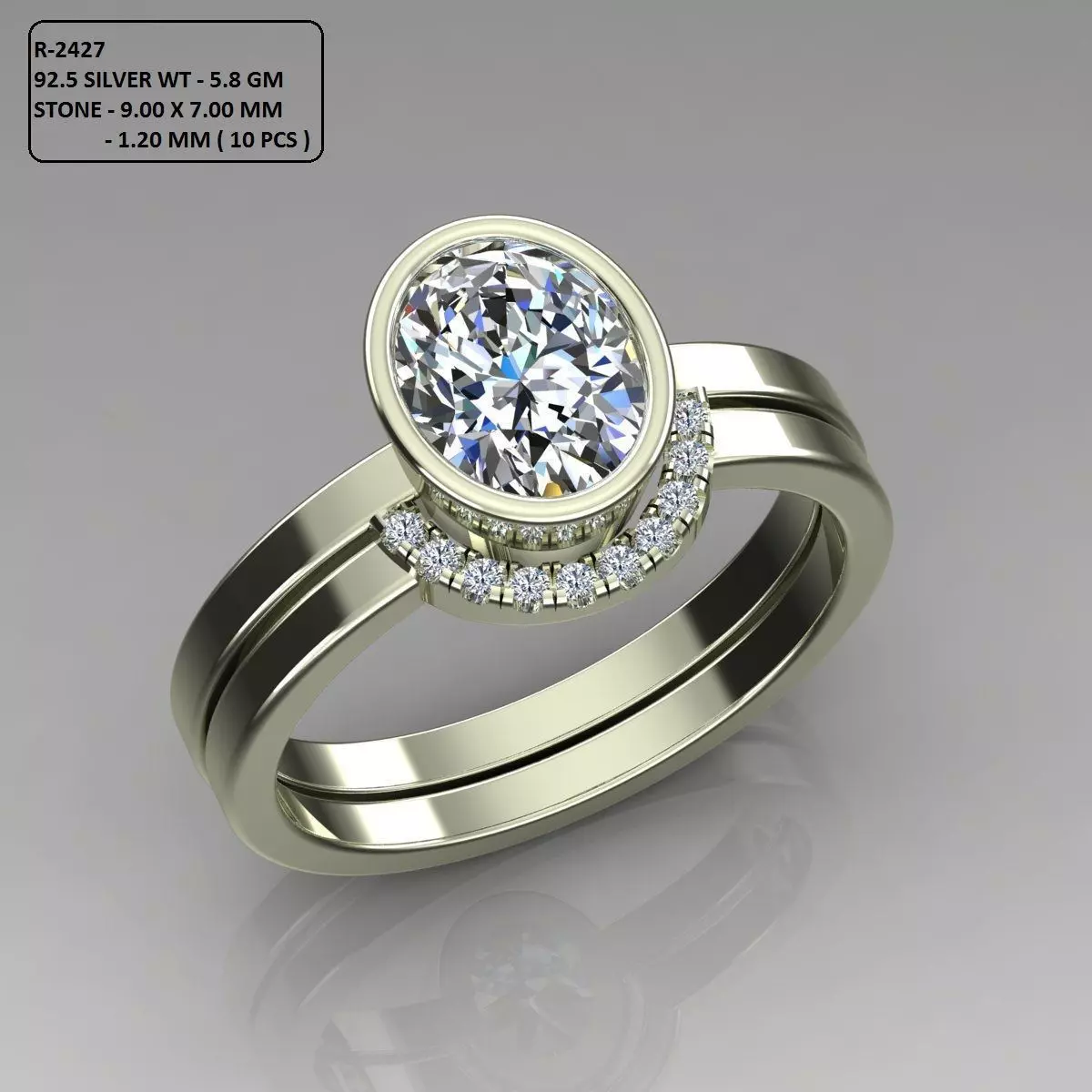 Solitaire Ring 3D print model_0
