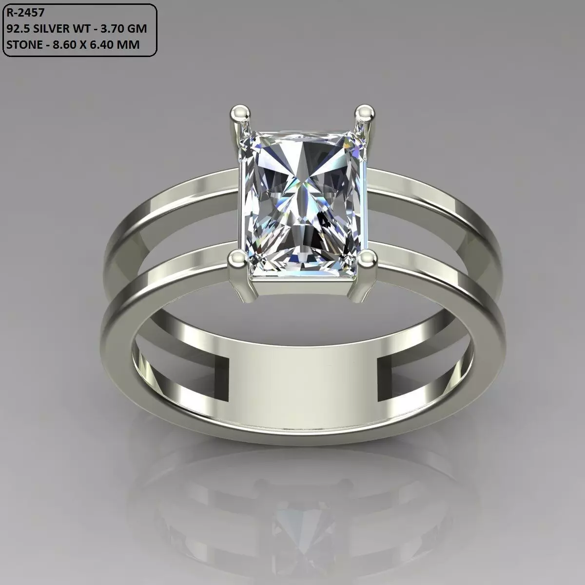 Solitaire Ring 3D print model_0