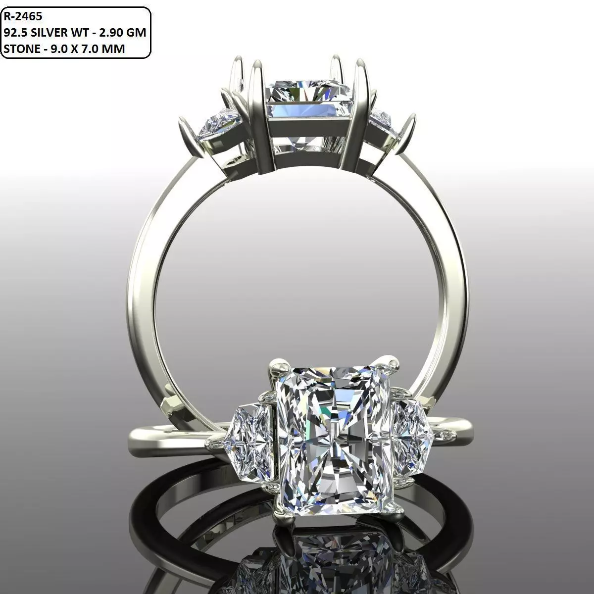 Solitaire Ring 3D print model_0