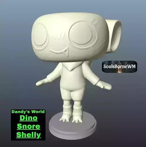 Dandy World Skin Dino Snore Shelly 3D print model