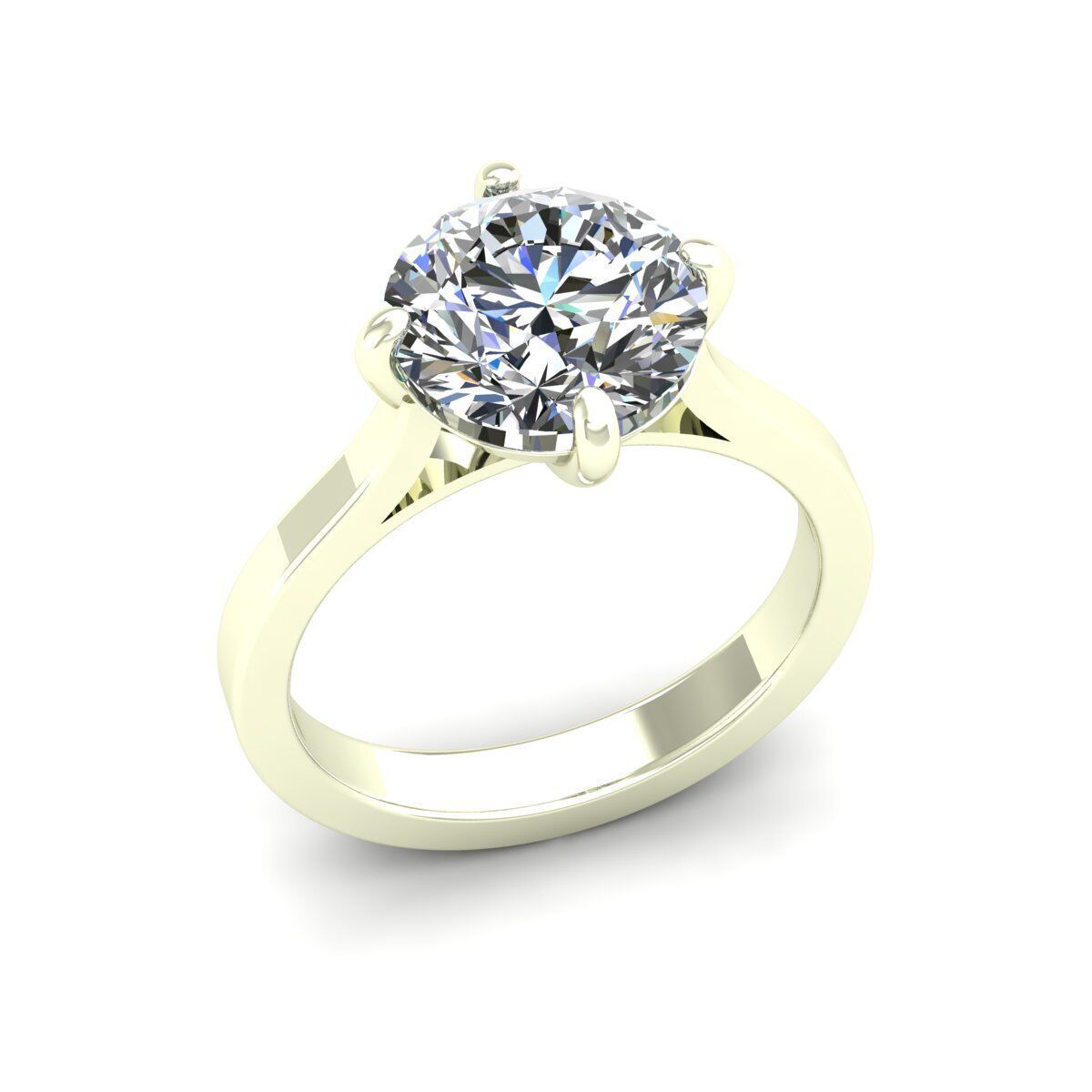 Solitaire Ring 3D print model_7