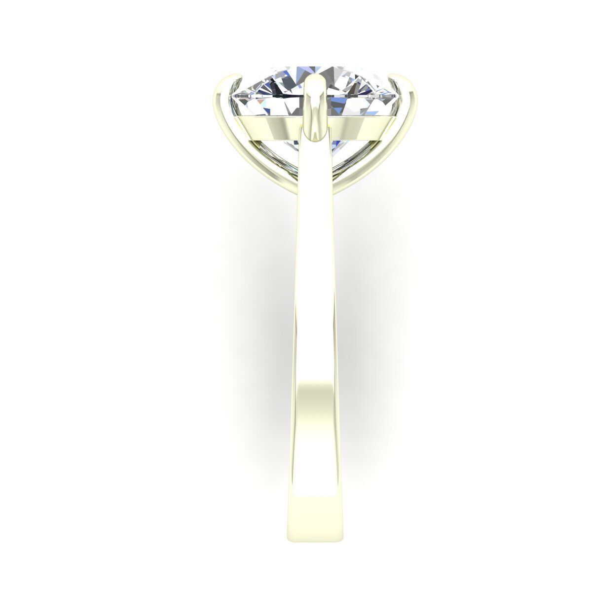 Solitaire Ring 3D print model_6