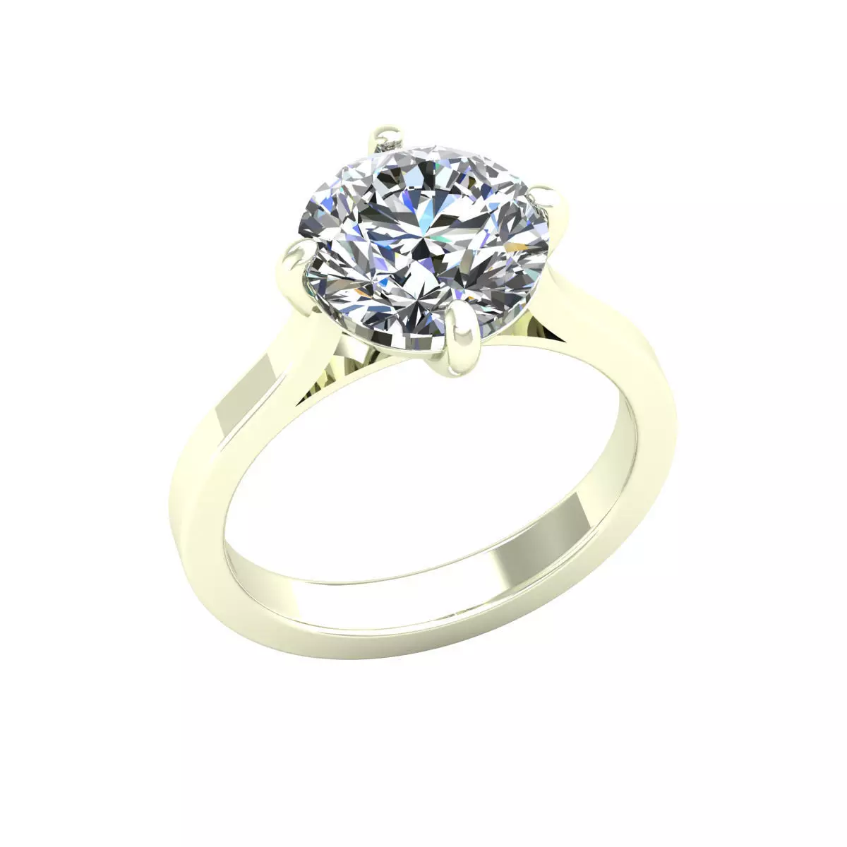 Solitaire Ring 3D print model_0