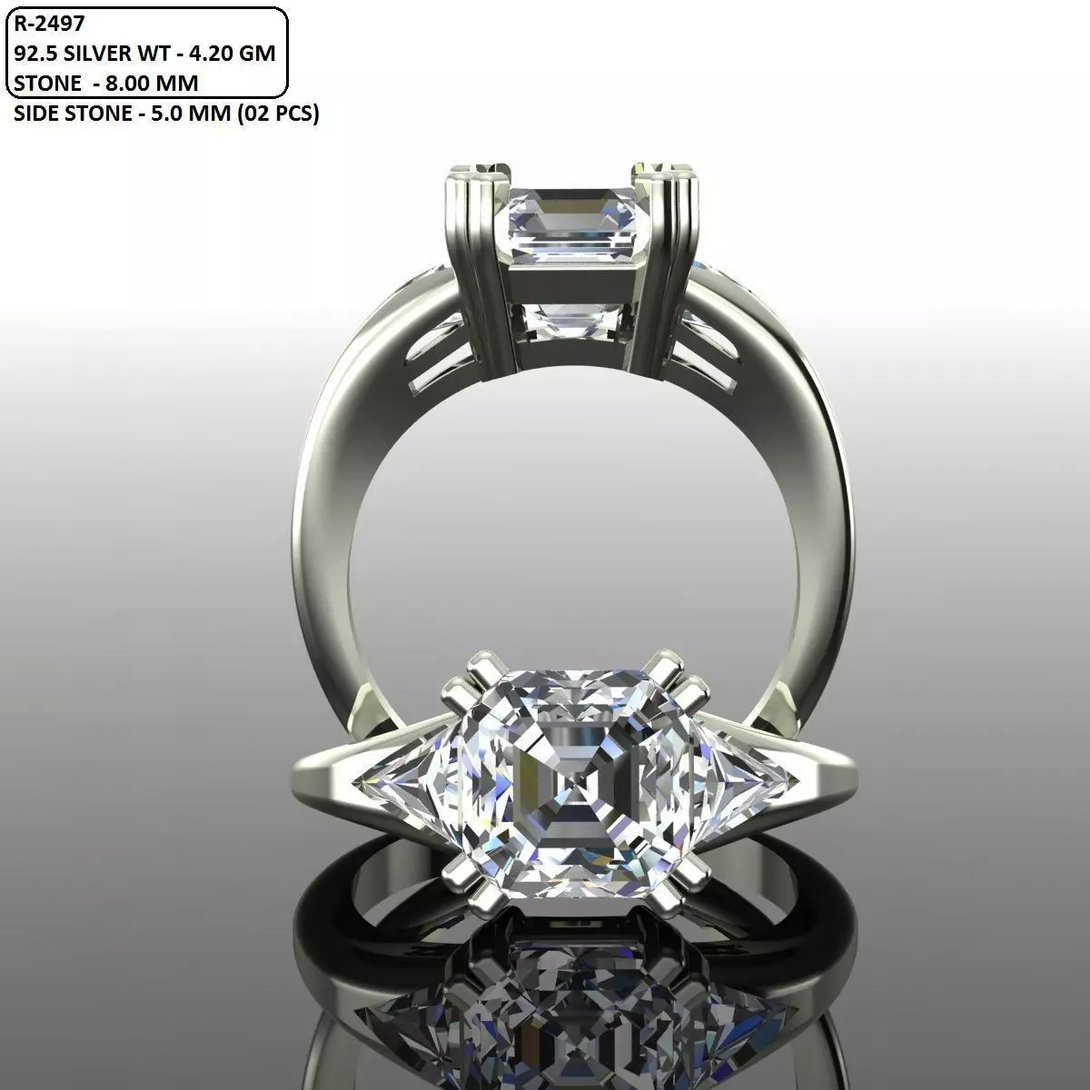 Solitaire Ring 3D print model_0