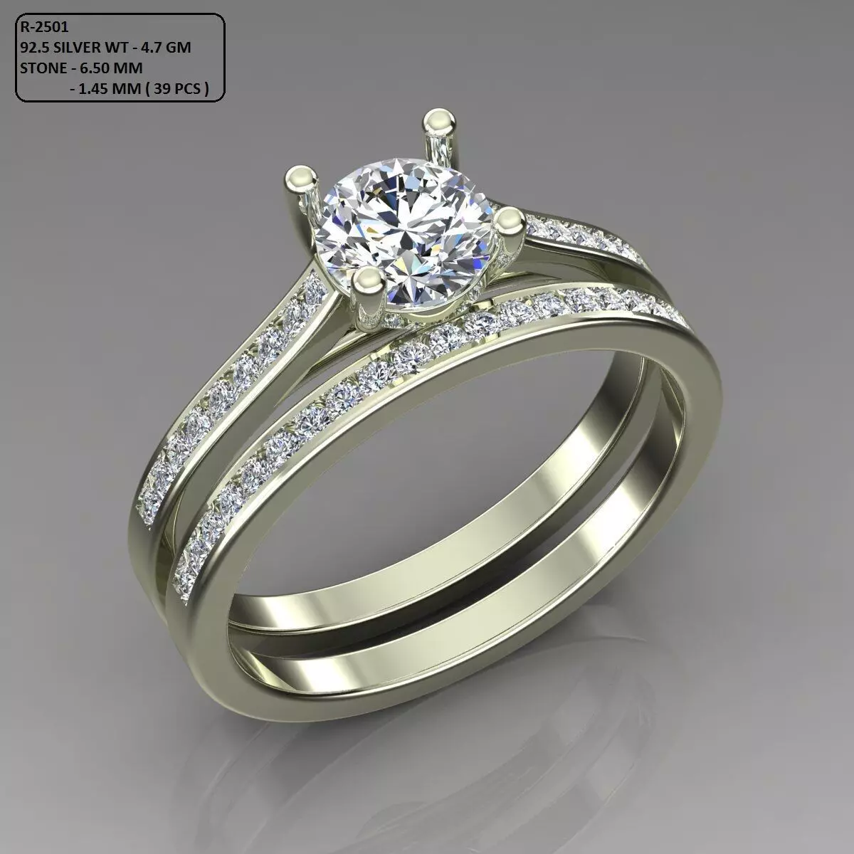 Solitaire Ring 3D print model_0