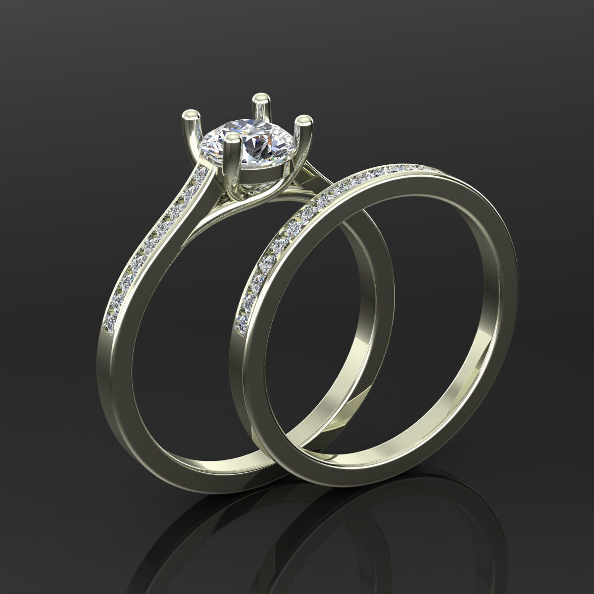 Solitaire Ring 3D print model_3