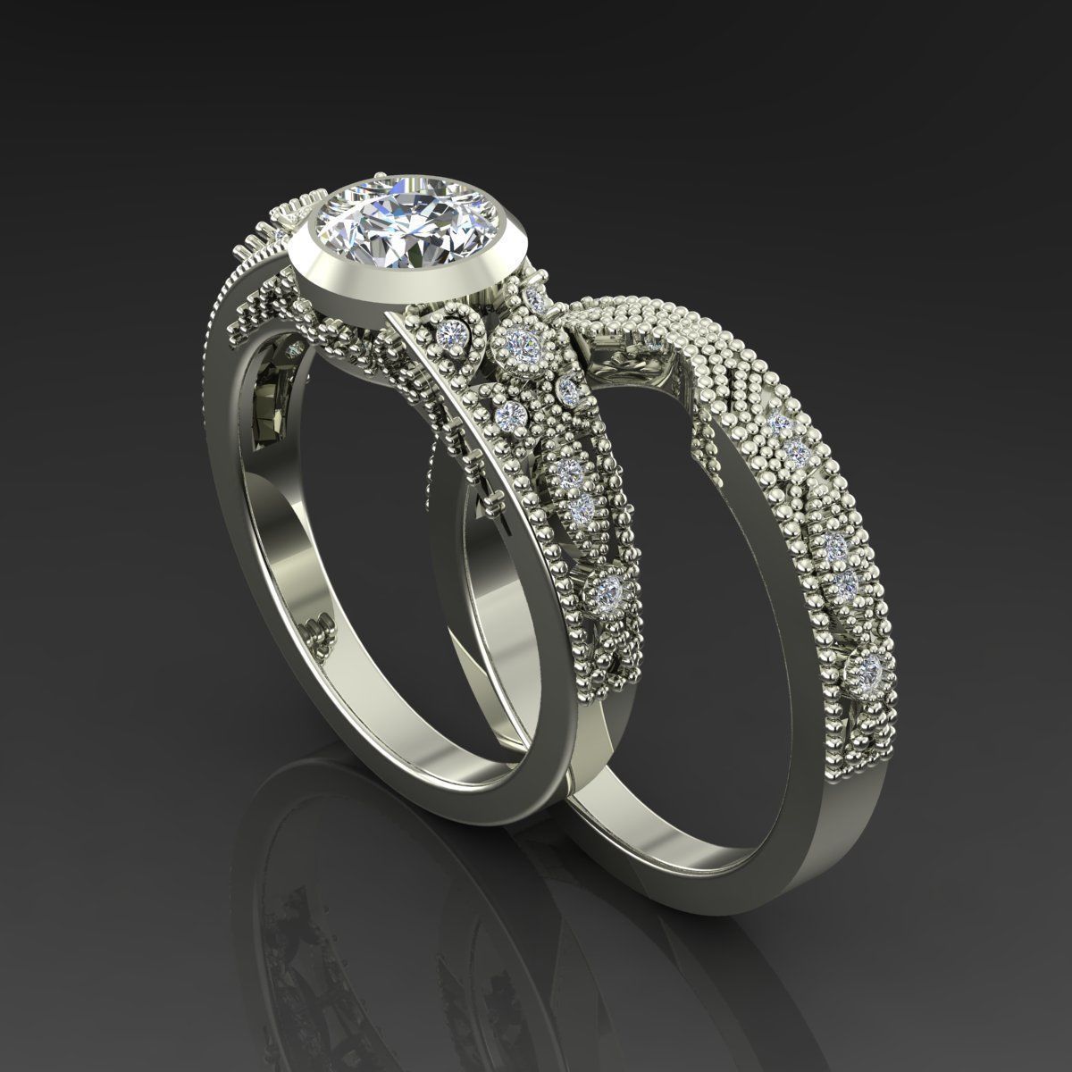 Solitaire Ring 3D print model_1