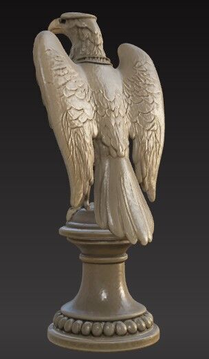 Victorian  Winged Eagle Sculpture 3D Model STL FBX OBJ GLB 3D print model_12