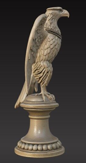 Victorian  Winged Eagle Sculpture 3D Model STL FBX OBJ GLB 3D print model_10