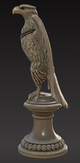 Victorian  Winged Eagle Sculpture 3D Model STL FBX OBJ GLB 3D print model_13