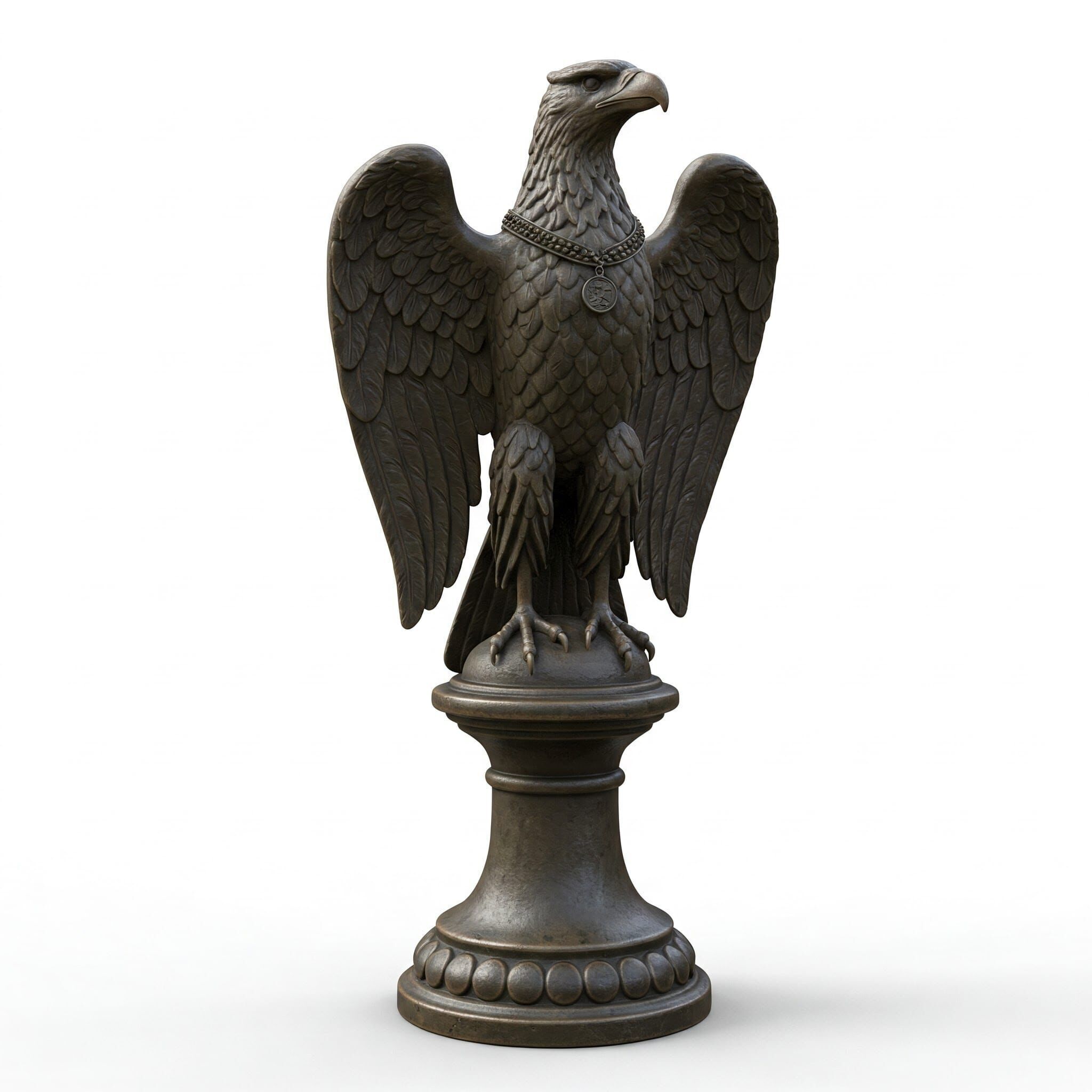 Victorian  Winged Eagle Sculpture 3D Model STL FBX OBJ GLB 3D print model_15