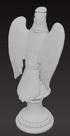 Victorian  Winged Eagle Sculpture 3D Model STL FBX OBJ GLB 3D print model_4