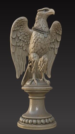 Victorian  Winged Eagle Sculpture 3D Model STL FBX OBJ GLB 3D print model_9