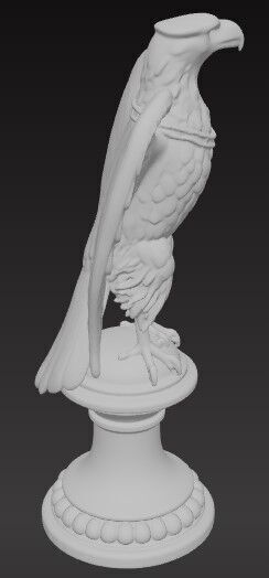 Victorian  Winged Eagle Sculpture 3D Model STL FBX OBJ GLB 3D print model_3