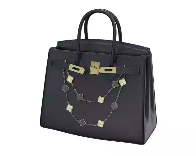 Hermes Birkin Bag with Chain Black