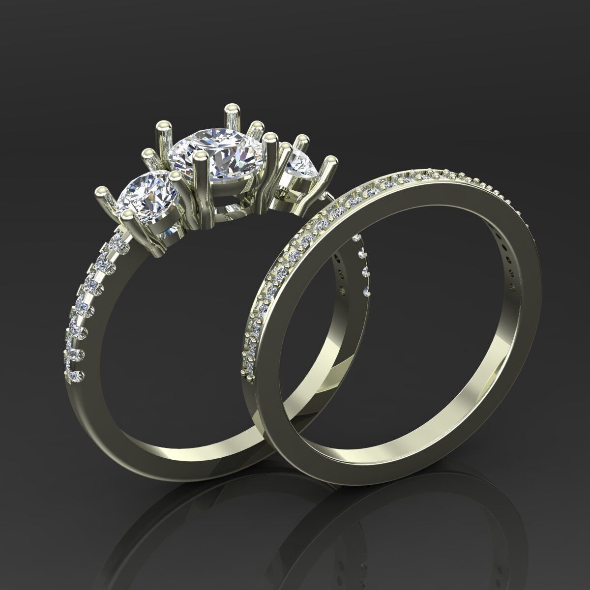 Solitaire Ring 3D print model_1