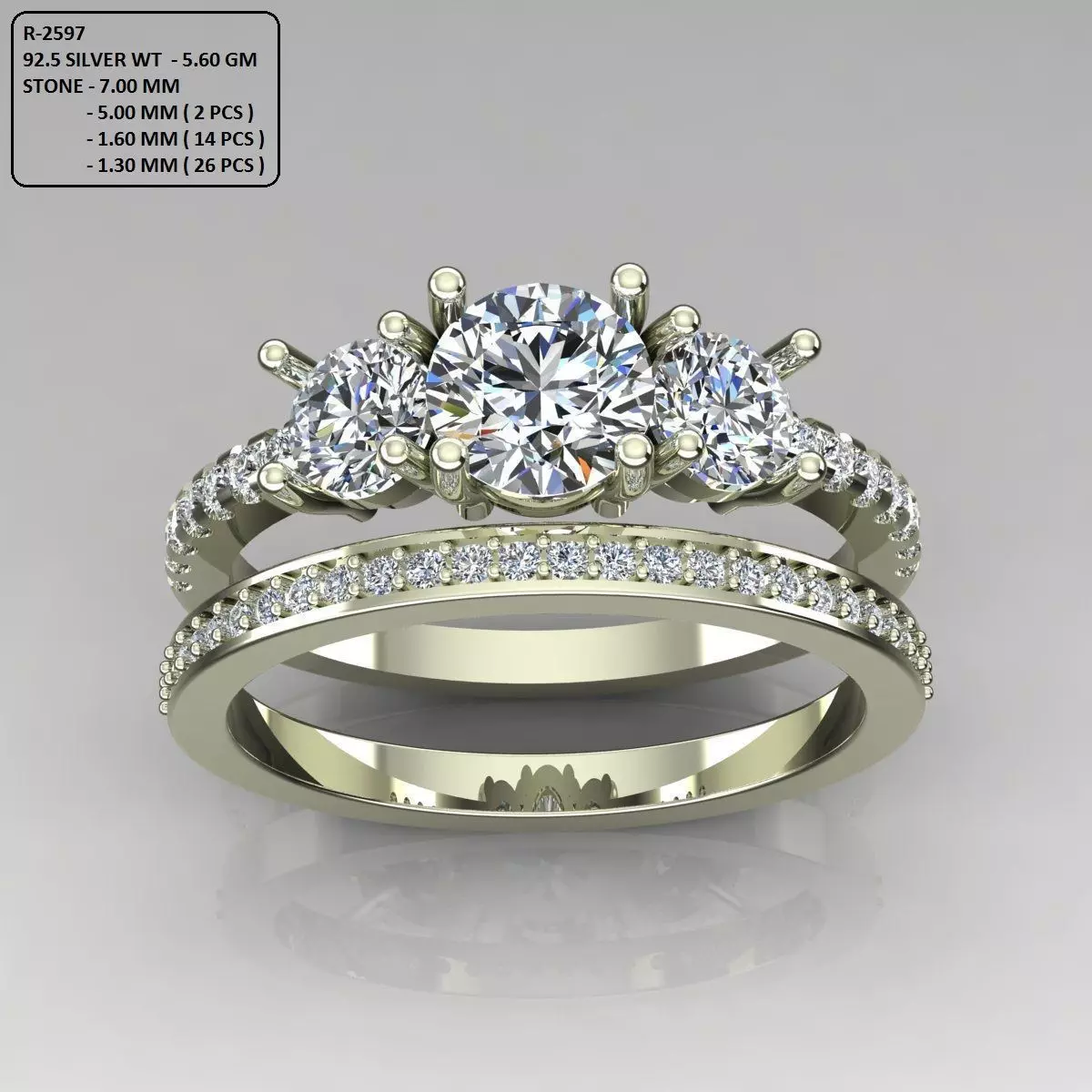 Solitaire Ring 3D print model_0