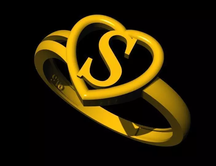 heart ring 3dm file 3D print model_0