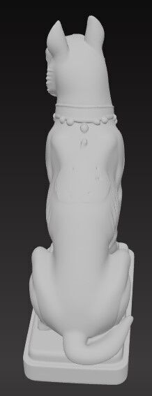 Victorian Style Dog Sculpture 3D Model STL FBX OBJ GLB 3D print model_6