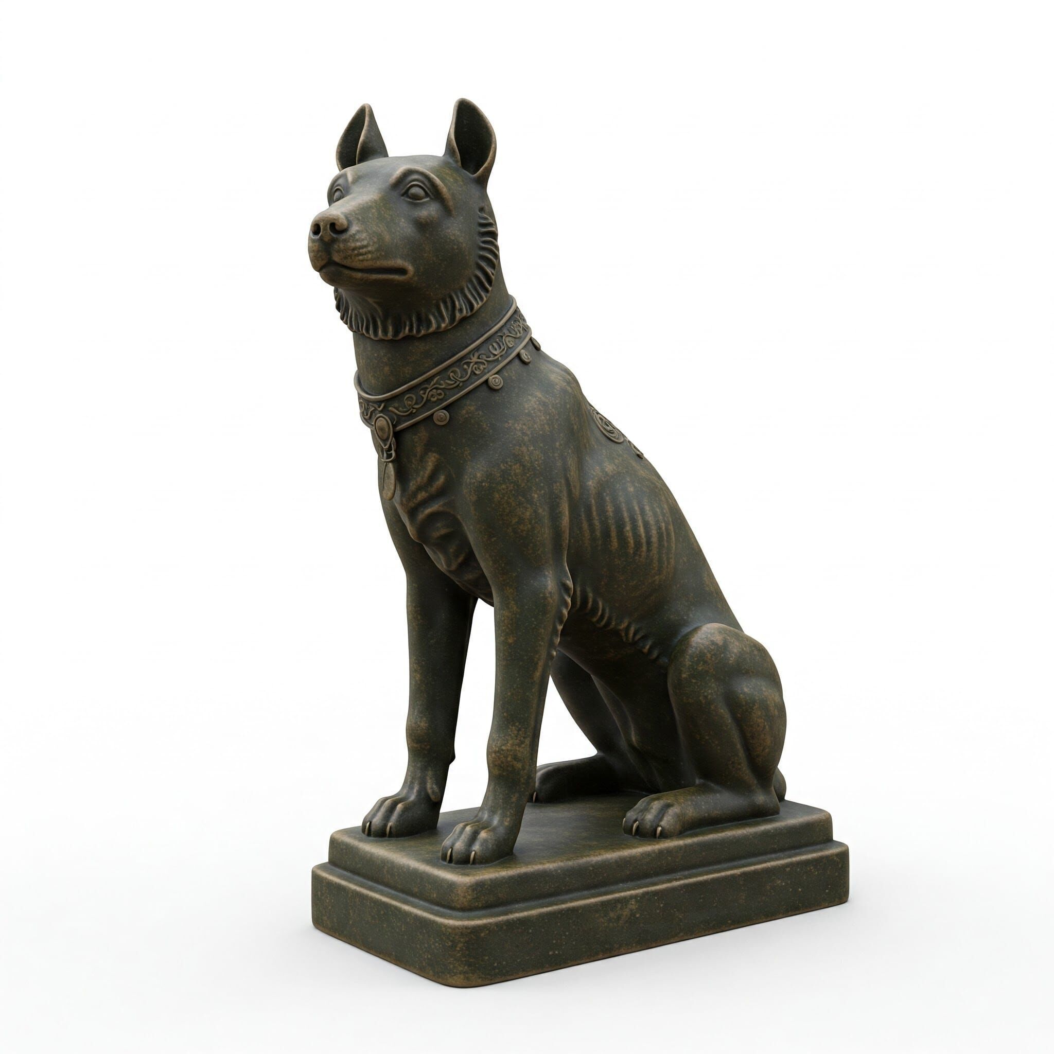 Victorian Style Dog Sculpture 3D Model STL FBX OBJ GLB 3D print model_16
