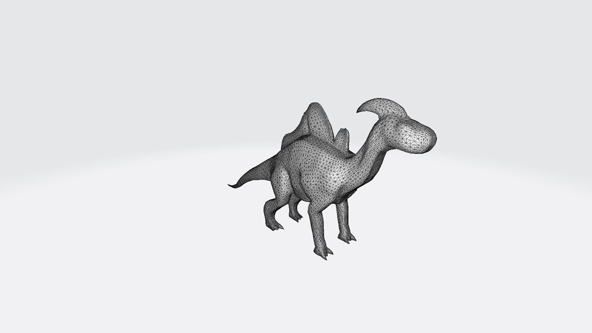 3d Render Parasaurolophus Was A Herbivorous Dinosaur 3D model_6