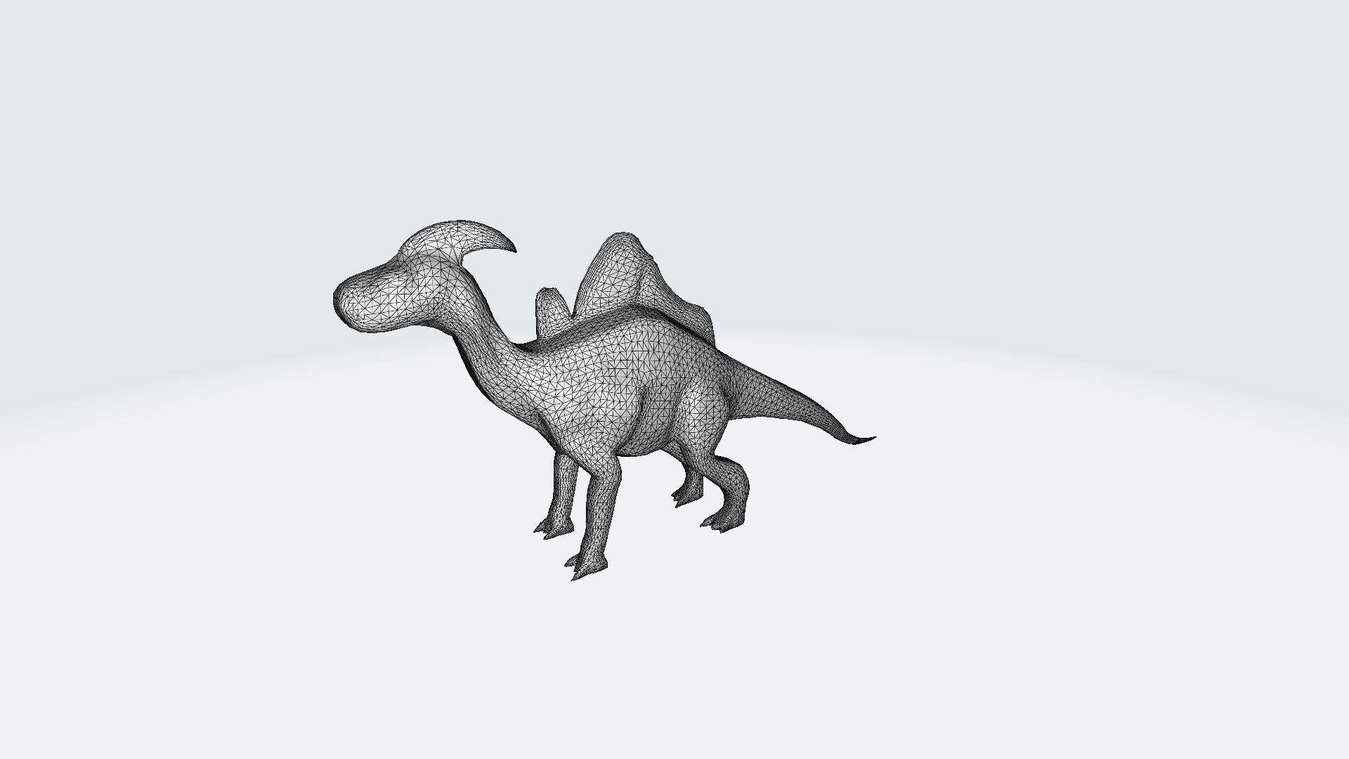 3d Render Parasaurolophus Was A Herbivorous Dinosaur 3D model_5