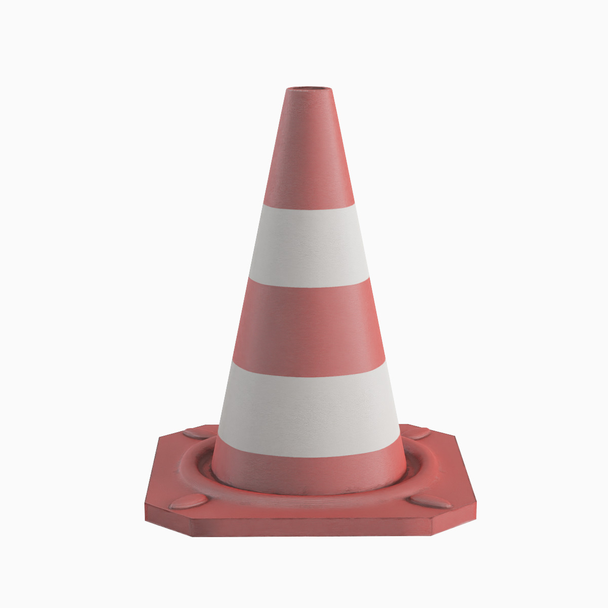 Traffic Cone A 01 Low-poly 3D model_1