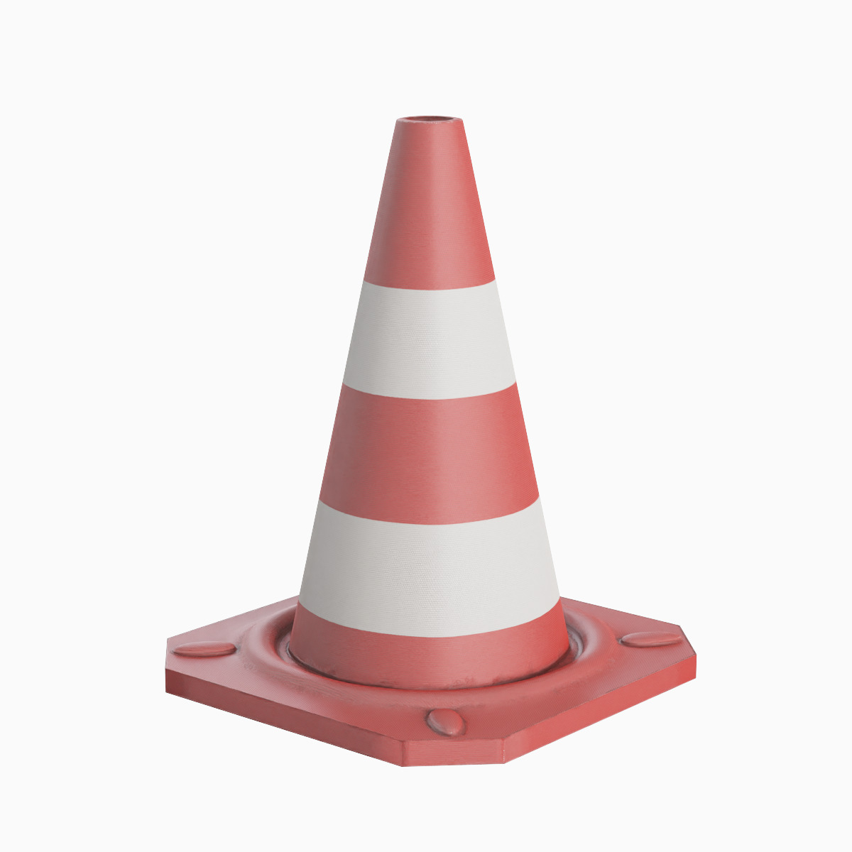 Traffic Cone A 01 Low-poly 3D model_3