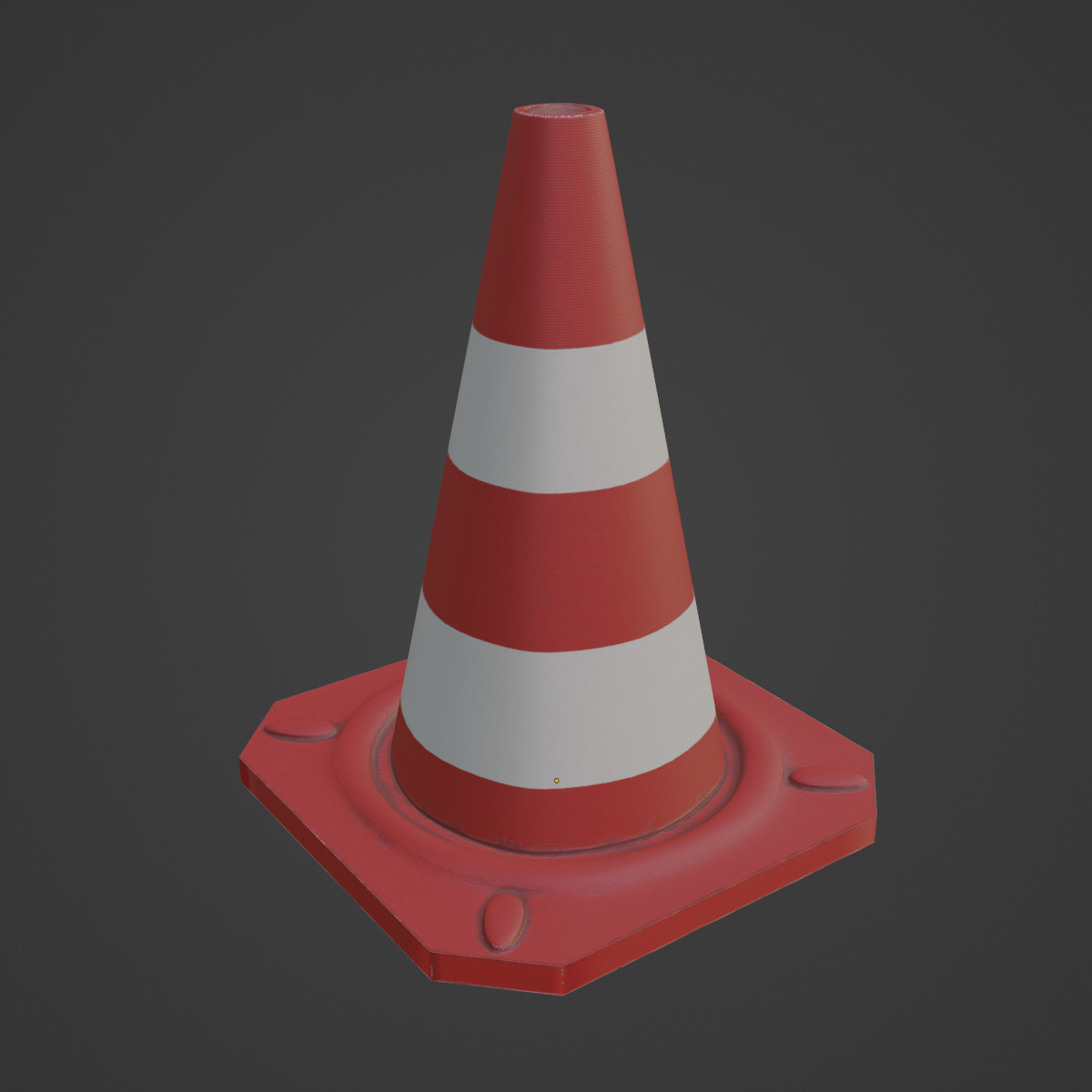 Traffic Cone A 01 Low-poly 3D model_6