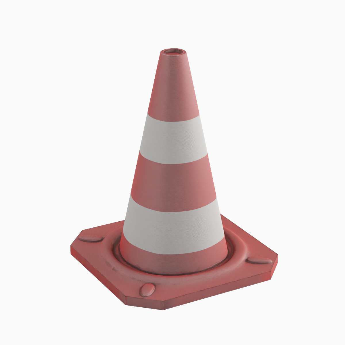 Traffic Cone A 01 Low-poly 3D model_4