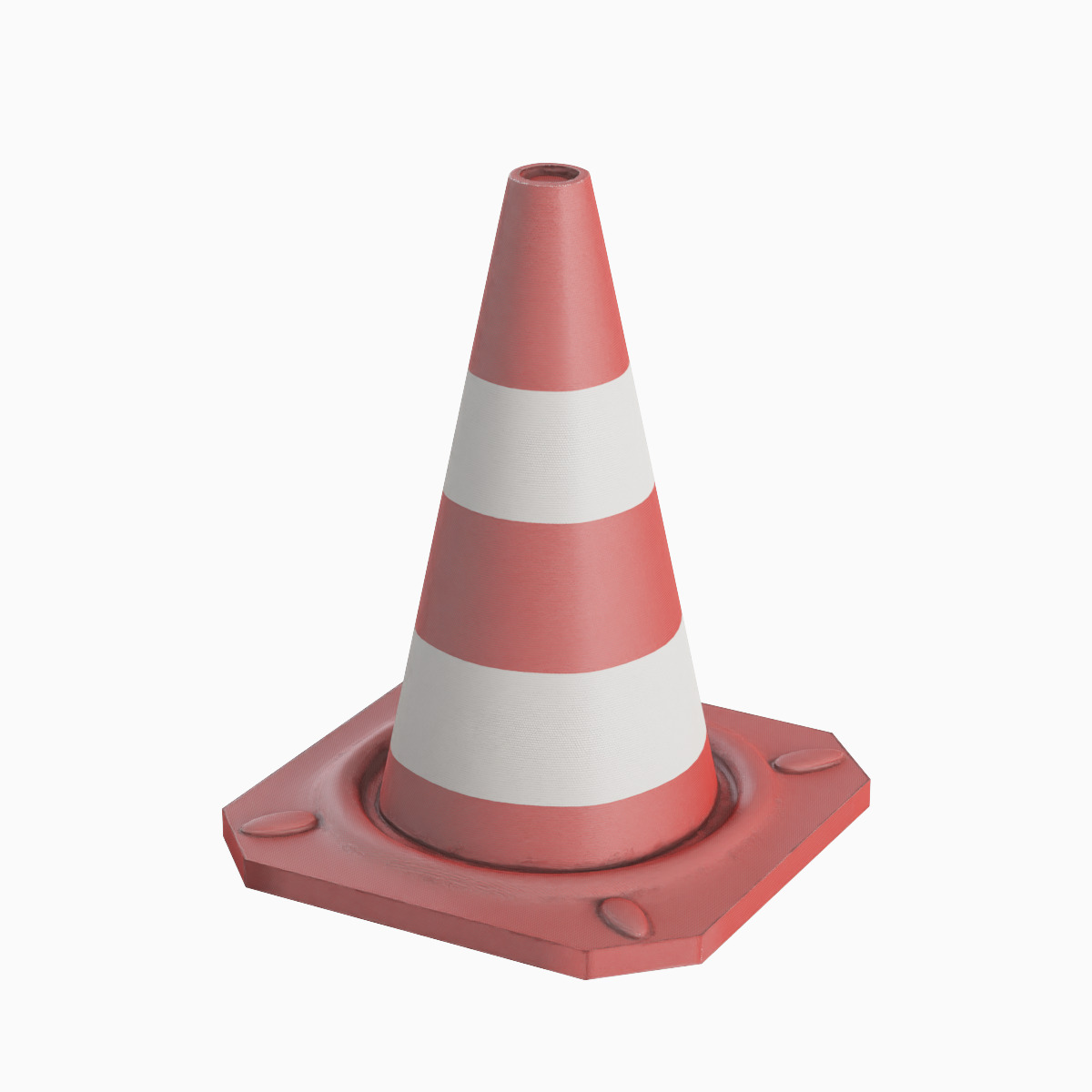 Traffic Cone A 01 Low-poly 3D model_5
