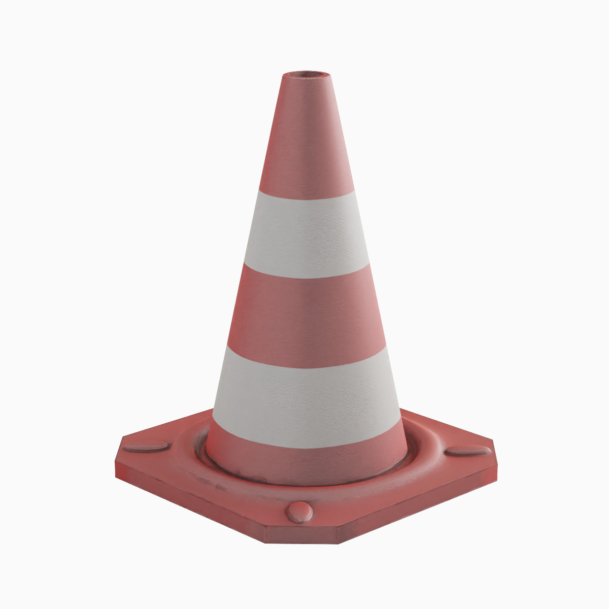 Traffic Cone A 01 Low-poly 3D model_2