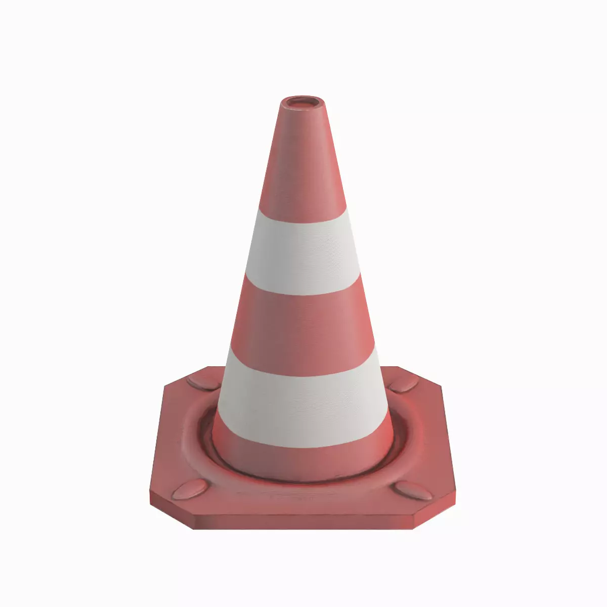 Traffic Cone A 01 Low-poly 3D model_0