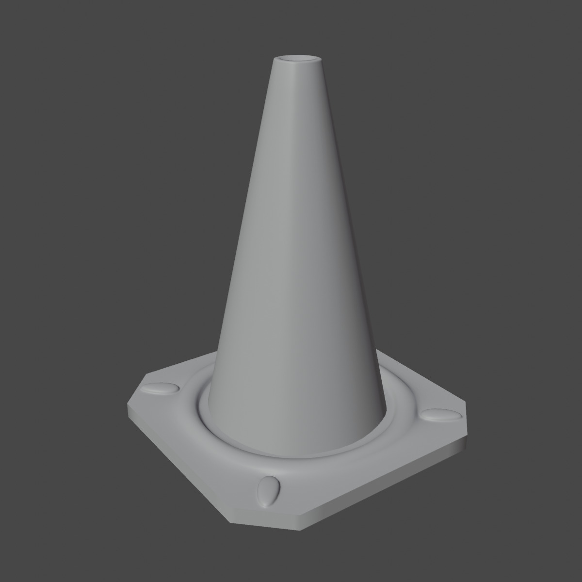 Traffic Cone A 01 Low-poly 3D model_8